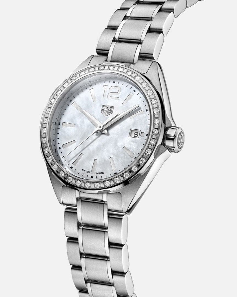Buy Shop Tag Heuer Formula 1 Diamonds Mother of Pearl White Dial Silver Steel Strap Watch for Women - WBJ141A.BA0664 USA Online