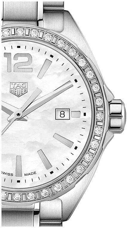 Buy Shop Tag Heuer Formula 1 Diamonds Mother of Pearl White Dial Silver Steel Strap Watch for Women - WBJ141A.BA0664 USA Online