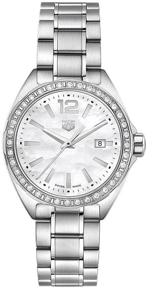 Buy Shop Tag Heuer Formula 1 Diamonds Mother of Pearl White Dial Silver Steel Strap Watch for Women - WBJ141A.BA0664 USA Online