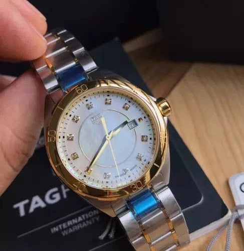 Buy Shop Tag Heuer Formula 1 Diamonds Mother of Pearl White Dial Two Tone Steel Strap Watch for Women - WBJ1421.BB0648 USA Online
