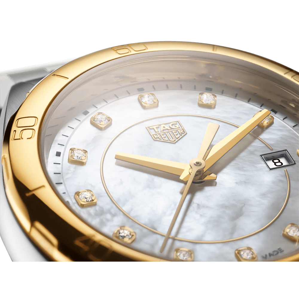 Buy Shop Tag Heuer Formula 1 Diamonds Mother of Pearl White Dial Two Tone Steel Strap Watch for Women - WBJ1421.BB0648 USA Online