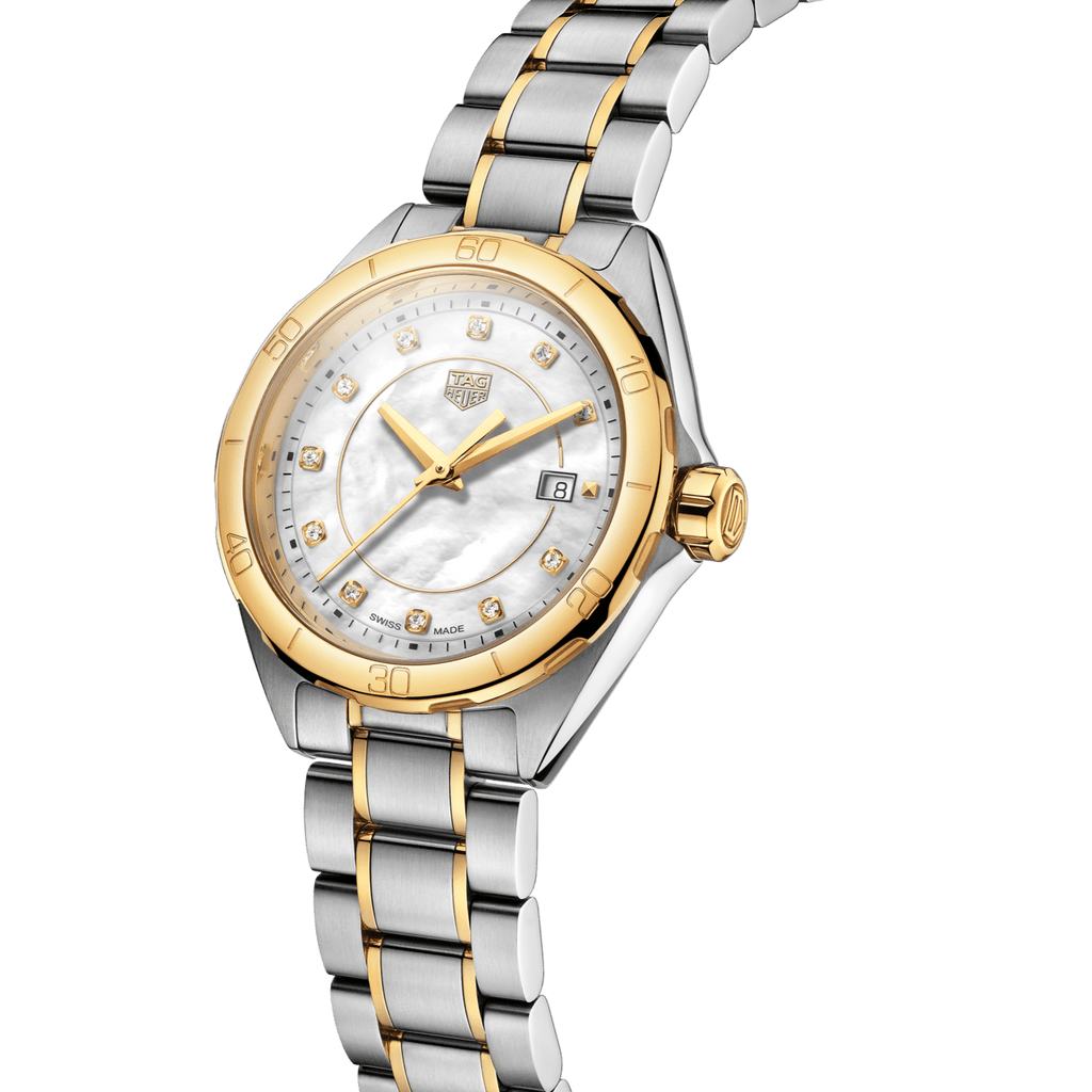 Buy Shop Tag Heuer Formula 1 Diamonds Mother of Pearl White Dial Two Tone Steel Strap Watch for Women - WBJ1421.BB0648 USA Online