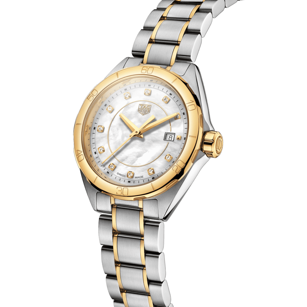 Buy Shop Tag Heuer Formula 1 Diamonds Mother of Pearl White Dial Two Tone Steel Strap Watch for Women - WBJ1421.BB0648 USA Online