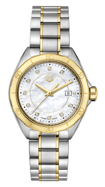 Buy Shop Tag Heuer Formula 1 Diamonds Mother of Pearl White Dial Two Tone Steel Strap Watch for Women - WBJ1421.BB0648 USA Online