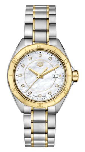 Buy Shop Tag Heuer Formula 1 Diamonds Mother of Pearl White Dial Two Tone Steel Strap Watch for Women - WBJ1421.BB0648 USA Online