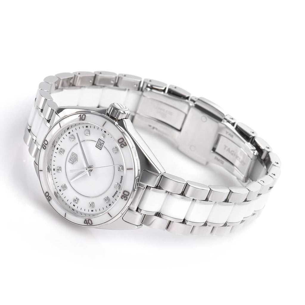 Buy Shop Tag Heuer Formula 1 Diamonds White Dial Two Tone Steel Strap Watch for Women - WBJ141AD.BA0974 USA Online