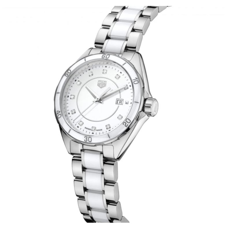 Buy Shop Tag Heuer Formula 1 Diamonds White Dial Two Tone Steel Strap Watch for Women - WBJ141AD.BA0974 USA Online