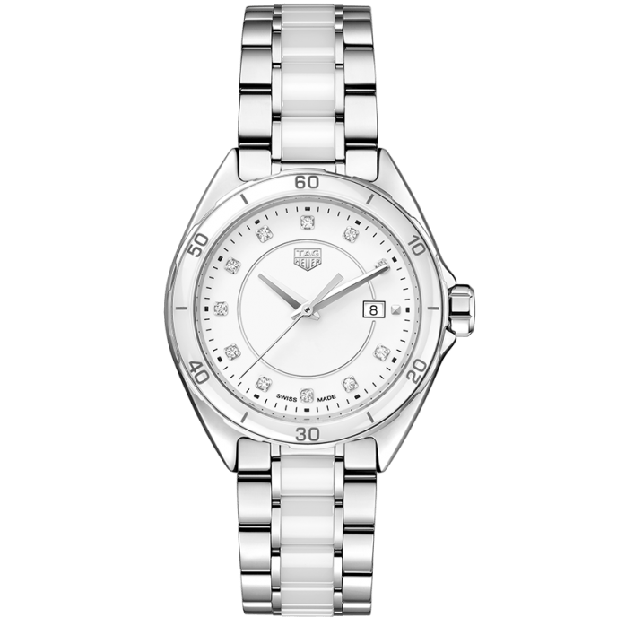 Buy Shop Tag Heuer Formula 1 Diamonds White Dial Two Tone Steel Strap Watch for Women - WBJ141AD.BA0974 USA Online