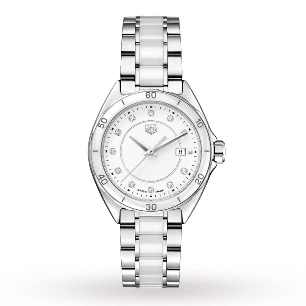Buy Shop Tag Heuer Formula 1 Diamonds White Dial Two Tone Steel Strap Watch for Women - WBJ141AD.BA0974 USA Online