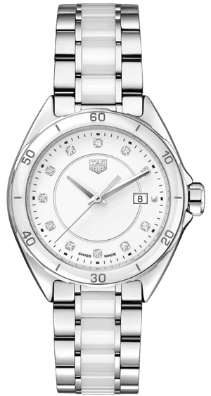 Buy Shop Tag Heuer Formula 1 Diamonds White Dial Two Tone Steel Strap Watch for Women - WBJ141AD.BA0974 USA Online