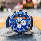 Buy Shop Tag Heuer Formula 1 Gulf Edition Blue Dial Blue Leather Strap Watch for Men - CAZ101N.FC8243 USA Online