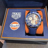 Buy Shop Tag Heuer Formula 1 Gulf Edition Blue Dial Blue Leather Strap Watch for Men - CAZ101N.FC8243 USA Online