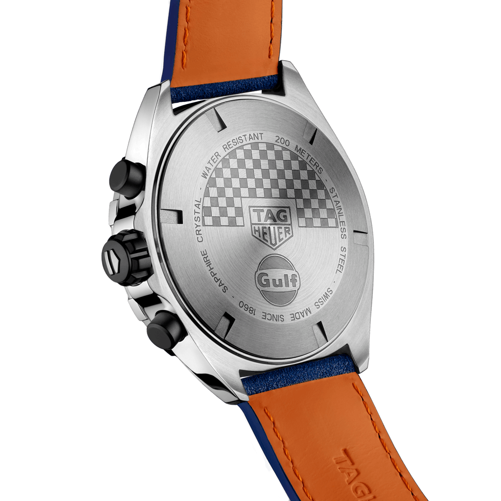Buy Shop Tag Heuer Formula 1 Gulf Edition Blue Dial Blue Leather Strap Watch for Men - CAZ101N.FC8243 USA Online