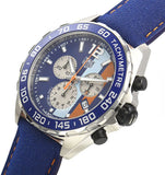 Buy Shop Tag Heuer Formula 1 Gulf Edition Blue Dial Blue Leather Strap Watch for Men - CAZ101N.FC8243 USA Online