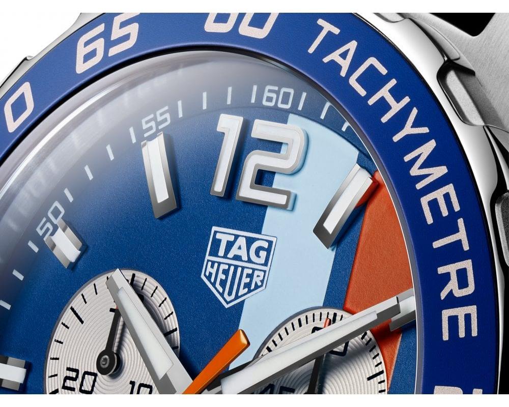 Buy Shop Tag Heuer Formula 1 Gulf Edition Blue Dial Blue Leather Strap Watch for Men - CAZ101N.FC8243 USA Online
