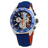 Buy Shop Tag Heuer Formula 1 Gulf Edition Blue Dial Blue Leather Strap Watch for Men - CAZ101N.FC8243 USA Online