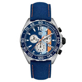 Buy Shop Tag Heuer Formula 1 Gulf Edition Blue Dial Blue Leather Strap Watch for Men - CAZ101N.FC8243 USA Online