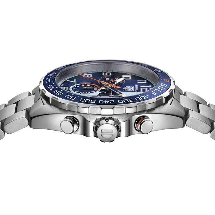Buy Shop Tag Heuer Formula 1 Gulf Edition Chronograph Blue Dial Silver Steel Strap Watch for Men - CAZ101AT.BA0842 USA Online