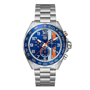 Buy Shop Tag Heuer Formula 1 Gulf Edition Chronograph Blue Dial Silver Steel Strap Watch for Men - CAZ101AT.BA0842 USA Online