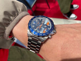 Tag Heuer Formula 1 Gulf Edition Chronograph Blue Dial Silver Steel Strap Watch for Men - CAZ101AT.BA0842