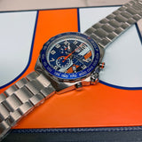 Tag Heuer Formula 1 Gulf Edition Chronograph Blue Dial Silver Steel Strap Watch for Men - CAZ101AT.BA0842