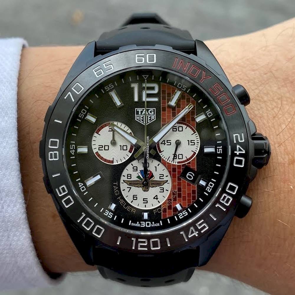 Buy Shop Tag Heuer Formula 1 Indy 500 Limited Edition Chronograph Black Dial Black Rubber Strap Watch for Men - CAZ101AD.FT8024 USA Online