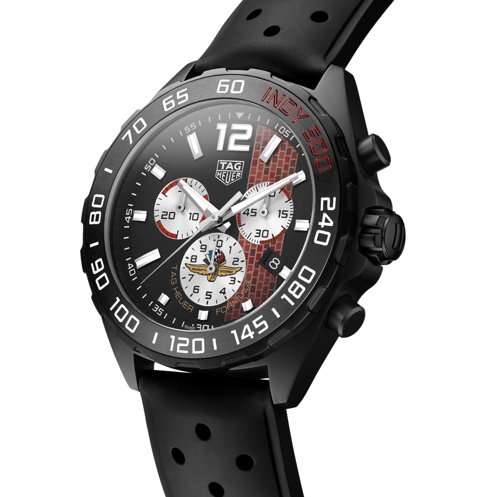 Buy Shop Tag Heuer Formula 1 Indy 500 Limited Edition Chronograph Black Dial Black Rubber Strap Watch for Men - CAZ101AD.FT8024 USA Online