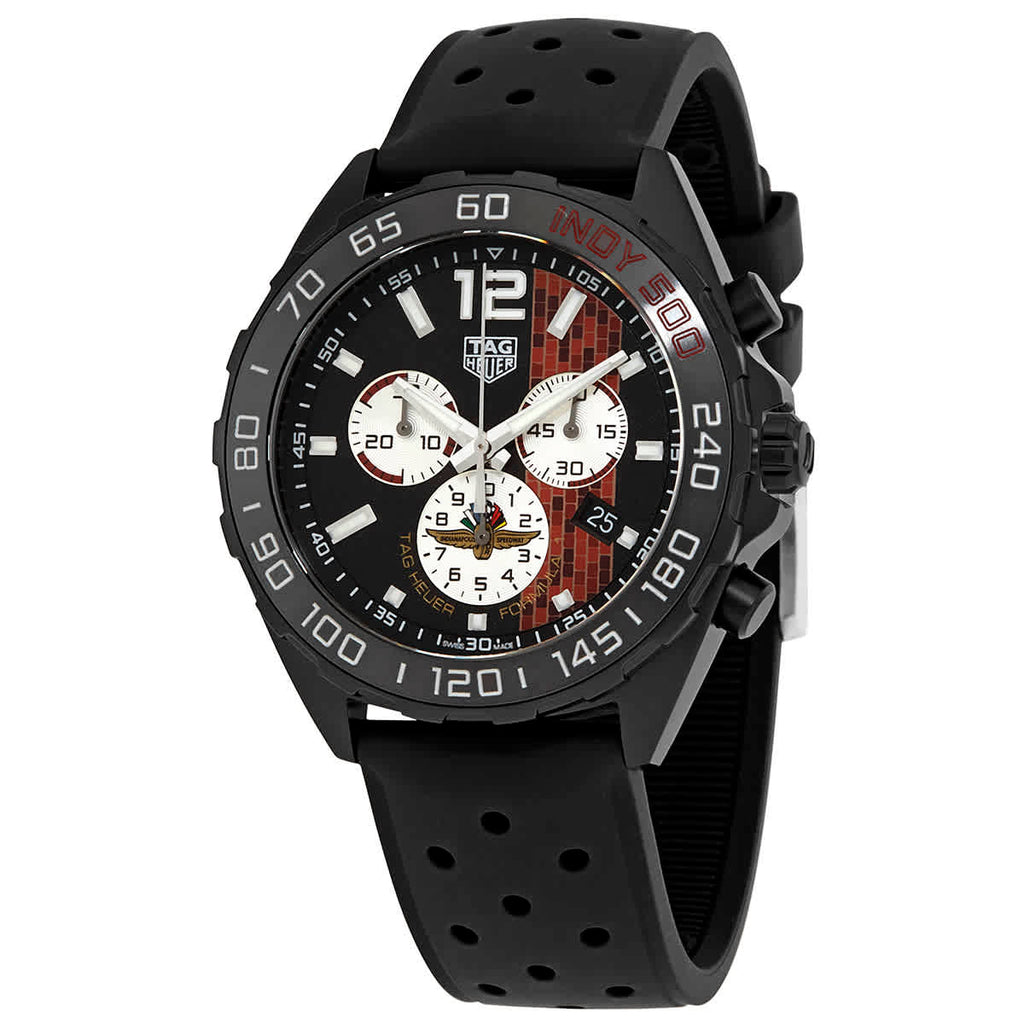 Buy Shop Tag Heuer Formula 1 Indy 500 Limited Edition Chronograph Black Dial Black Rubber Strap Watch for Men - CAZ101AD.FT8024 USA Online