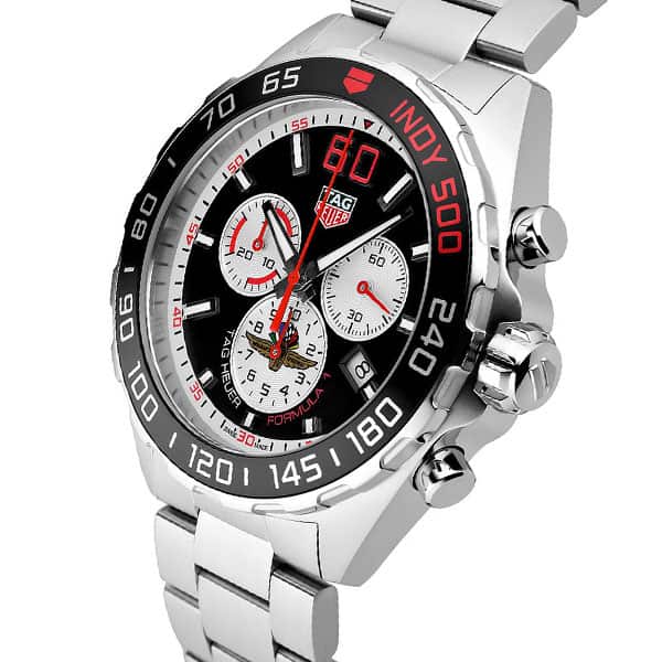 Buy Shop Tag Heuer Formula 1 Indy 500 Special Edition Black Dial Silver Steel Strap Watch for Men - CAZ101V.BA0842 USA Online