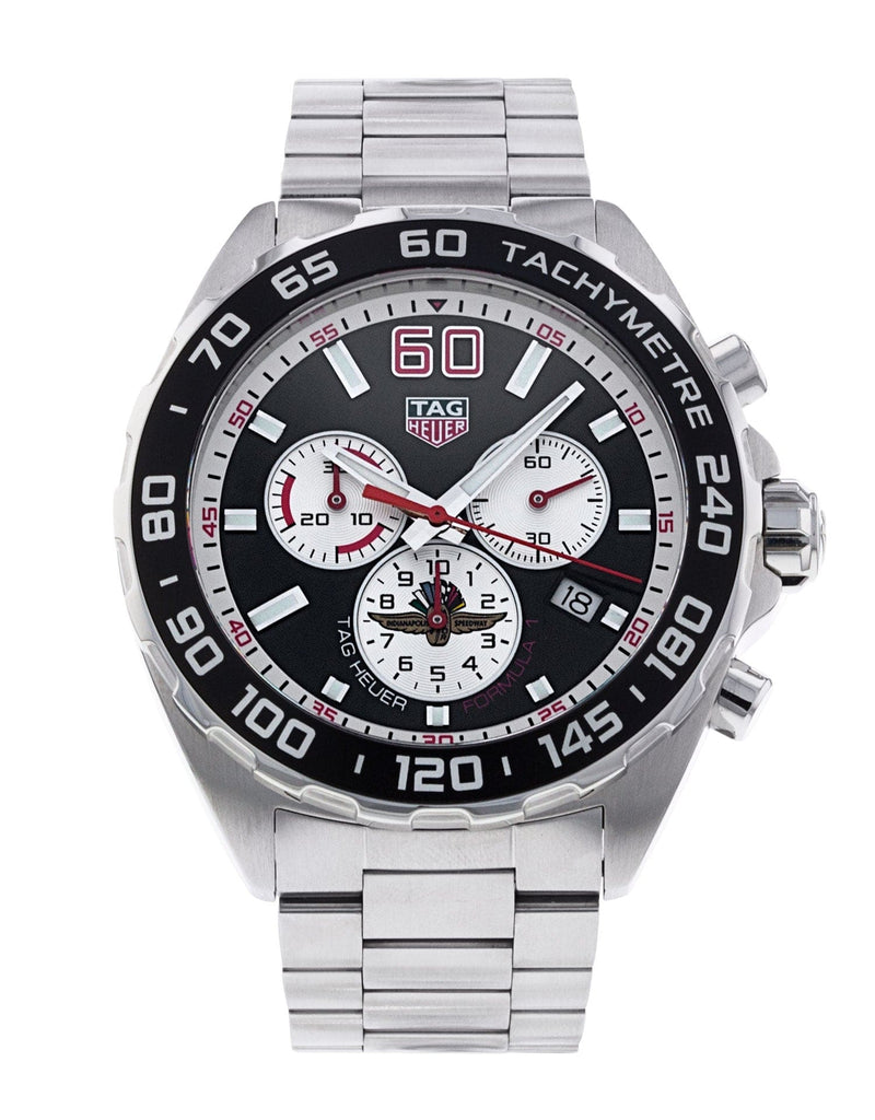 Buy Shop Tag Heuer Formula 1 Indy 500 Special Edition Black Dial Silver Steel Strap Watch for Men - CAZ101V.BA0842 USA Online