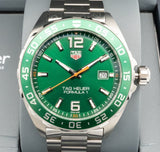 Buy Shop Tag Heuer Formula 1 Limited Edition Green Dial Silver Steel Strap Watch for Men - WAZ1017.BA0842 USA Online