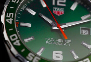 Buy Shop Tag Heuer Formula 1 Limited Edition Green Dial Silver Steel Strap Watch for Men - WAZ1017.BA0842 USA Online