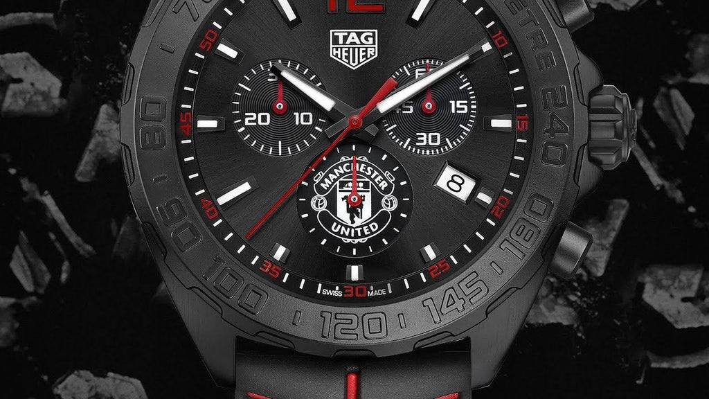 Buy Shop Tag Heuer Formula 1 Manchester United Limited Edition Black Dial Black & Red Rubber Strap Watch for Men - CAZ101J.FT8027 USA Online