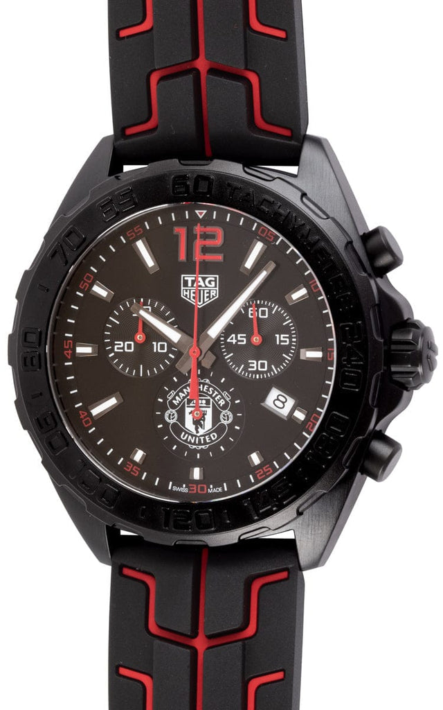 Buy Shop Tag Heuer Formula 1 Manchester United Limited Edition Black Dial Black & Red Rubber Strap Watch for Men - CAZ101J.FT8027 USA Online