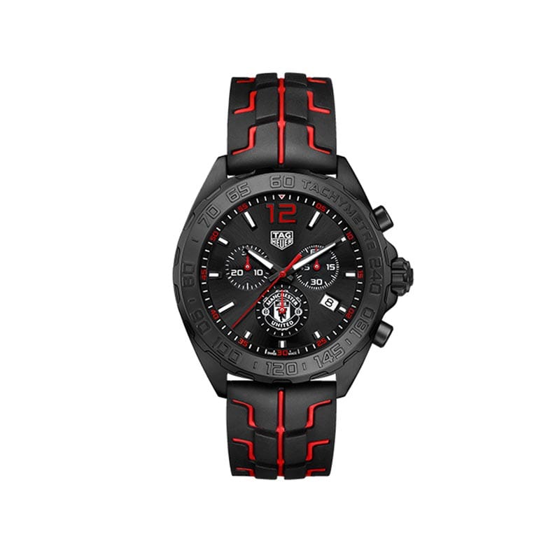 Buy Shop Tag Heuer Formula 1 Manchester United Limited Edition Black Dial Black & Red Rubber Strap Watch for Men - CAZ101J.FT8027 USA Online