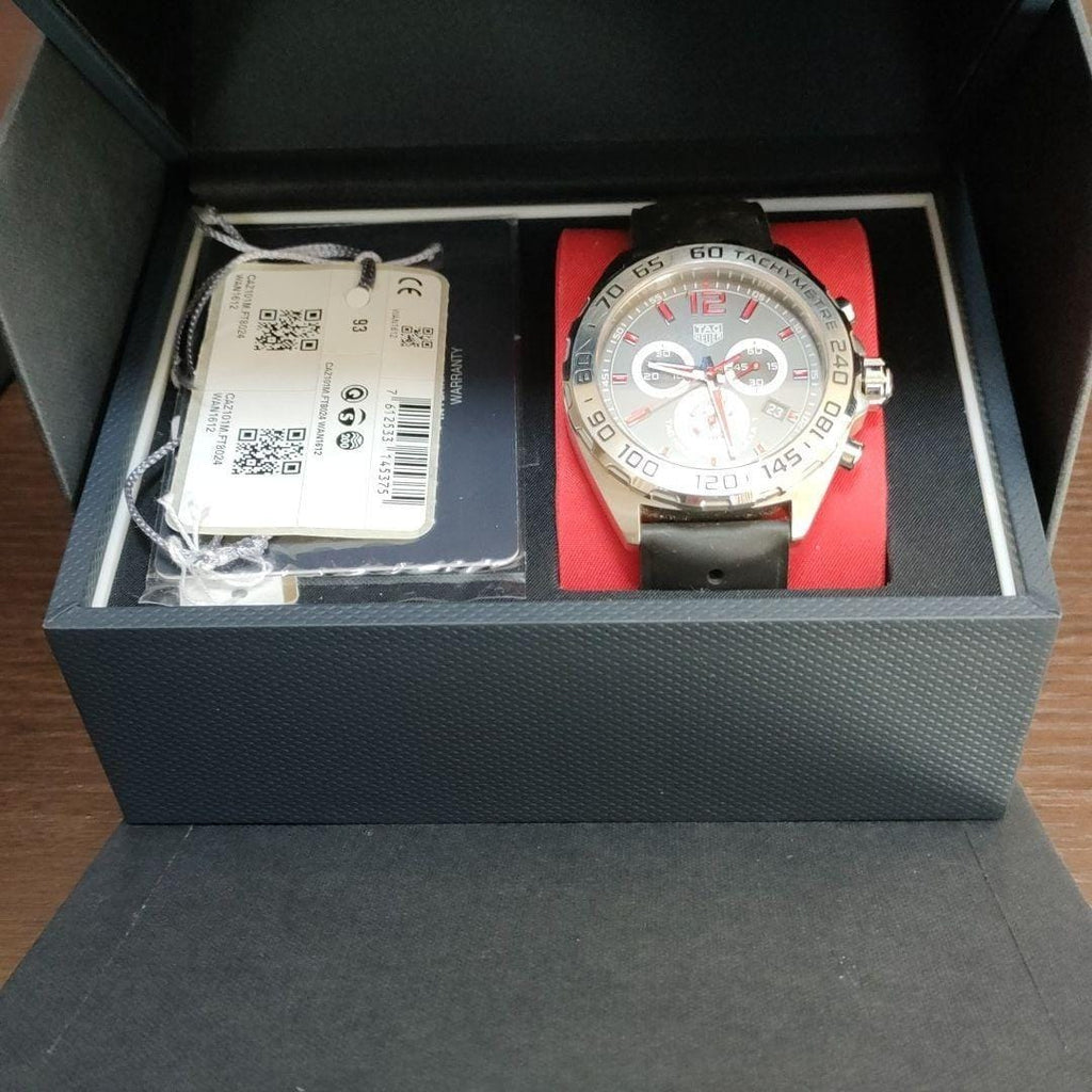 Buy Shop Tag Heuer Formula 1 Manchester United Special Edition Grey Dial Black Silicone Strap Watch for Men - CAZ101M.FT8024 USA Online