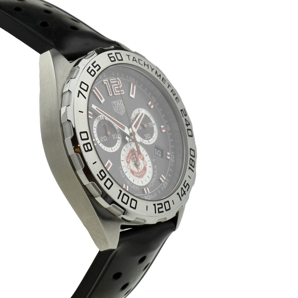 Buy Shop Tag Heuer Formula 1 Manchester United Special Edition Grey Dial Black Silicone Strap Watch for Men - CAZ101M.FT8024 USA Online
