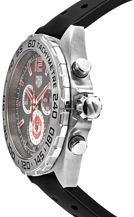 Buy Shop Tag Heuer Formula 1 Manchester United Special Edition Grey Dial Black Silicone Strap Watch for Men - CAZ101M.FT8024 USA Online