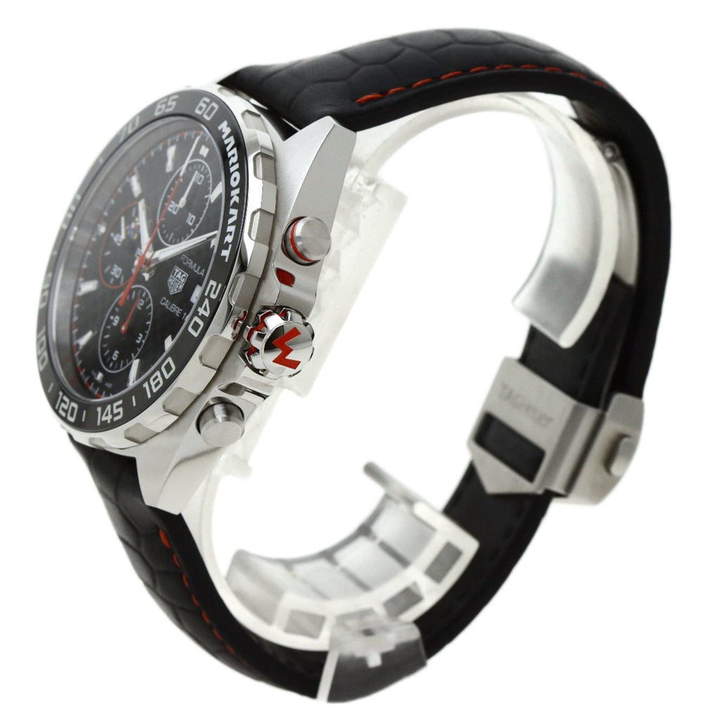 Buy Shop Tag Heuer Formula 1 Mario Kart Chronograph Black Dial Black Leather Strap Watch for Men - CAZ201E.FC6517 USA Online