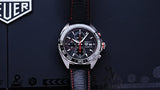 Tag Heuer Formula 1 Mario Kart Chronograph Black Dial Black Leather Strap Watch for Men - CAZ201E.FC6517