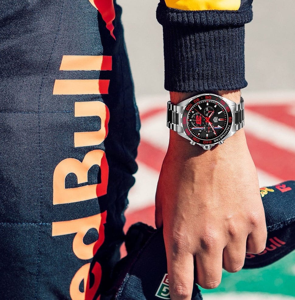 Buy Shop Tag Heuer Formula 1 Max Verstappen Limited Edition Grey Dial Two Tone Steel Strap Watch for Gents - CAZ101U.BA0843 USA Online