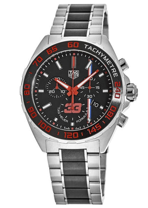 Buy Shop Tag Heuer Formula 1 Max Verstappen Limited Edition Grey Dial Two Tone Steel Strap Watch for Gents - CAZ101U.BA0843 USA Online
