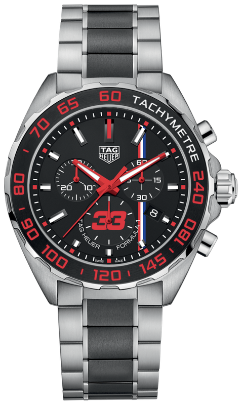 Buy Shop Tag Heuer Formula 1 Max Verstappen Limited Edition Grey Dial Two Tone Steel Strap Watch for Gents - CAZ101U.BA0843 USA Online