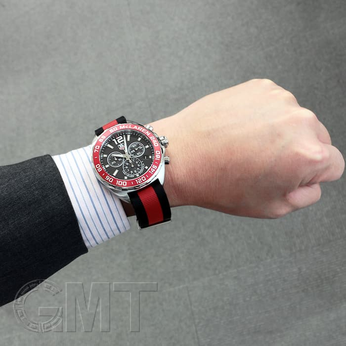 Buy Shop Tag Heuer Formula 1 McLaren Limited Edition Chronograph Black Dial Two Tone NATO Strap Watch for Men - CAZ1112.FC8188 USA Online