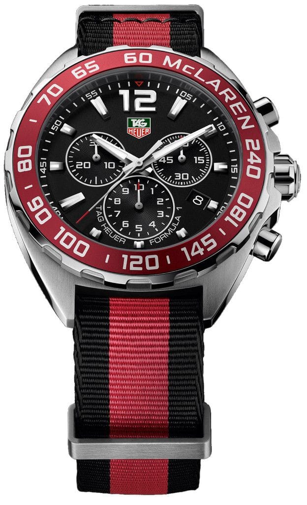 Buy Shop Tag Heuer Formula 1 McLaren Limited Edition Chronograph Black Dial Two Tone NATO Strap Watch for Men - CAZ1112.FC8188 USA Online