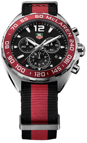 Buy Shop Tag Heuer Formula 1 McLaren Limited Edition Chronograph Black Dial Two Tone NATO Strap Watch for Men - CAZ1112.FC8188 USA Online