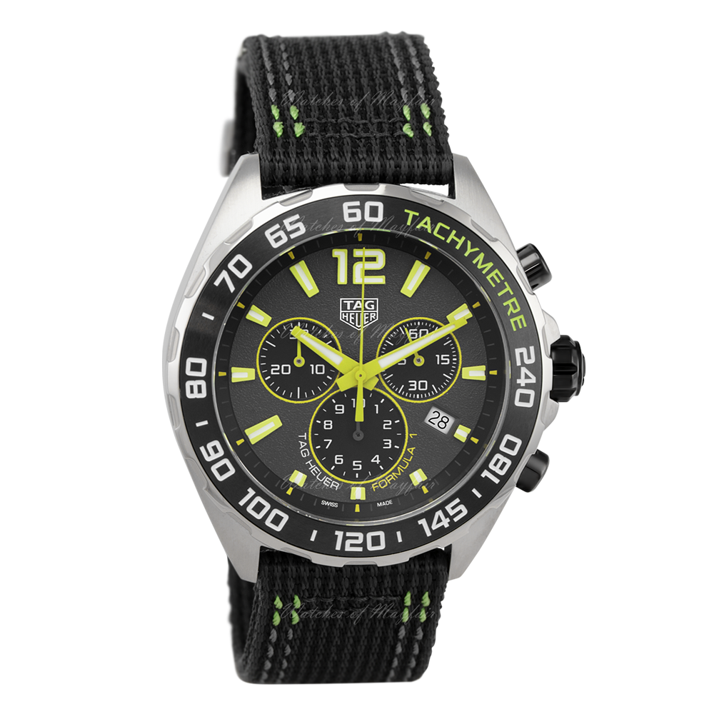 Buy Shop Tag Heuer Formula 1 Chronograph Grey Dial Black Nylon Strap Watch for Men - CAZ101AG.FC8304 USA Online