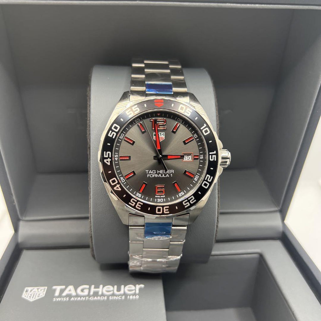 Buy Shop Tag Heuer Formula 1 Quartz Anthracite Dial Silver Steel Strap Watch for Men - WAZ1018.BA0842 USA Online