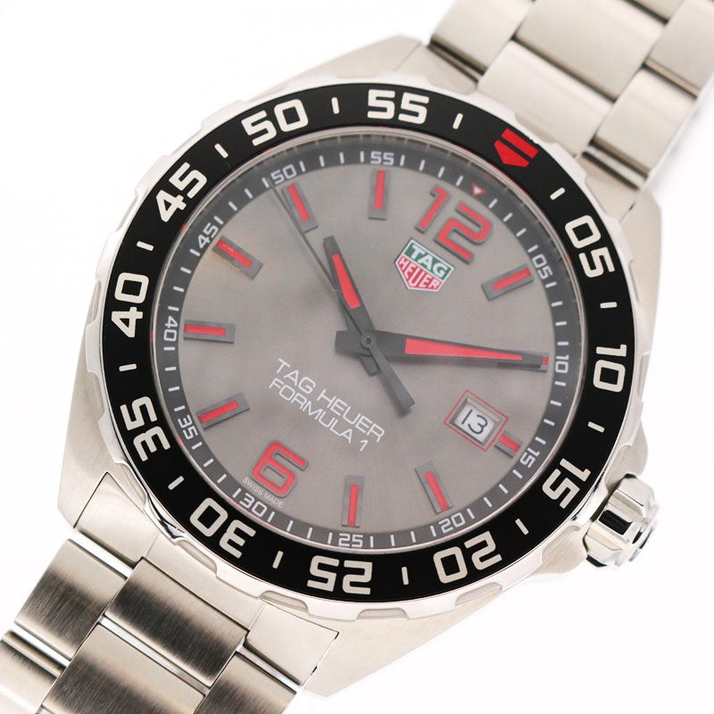 Buy Shop Tag Heuer Formula 1 Quartz Anthracite Dial Silver Steel Strap Watch for Men - WAZ1018.BA0842 USA Online