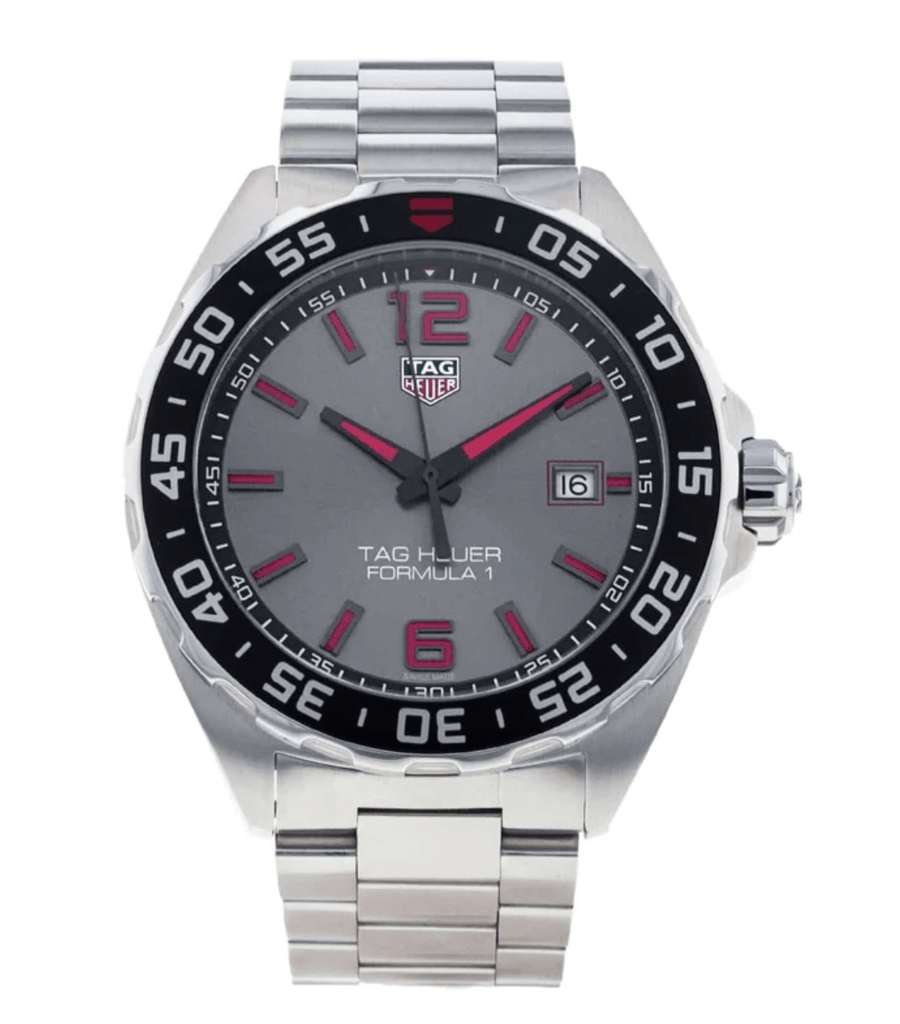 Buy Shop Tag Heuer Formula 1 Quartz Anthracite Dial Silver Steel Strap Watch for Men - WAZ1018.BA0842 USA Online